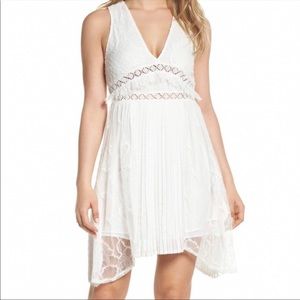 Nordstrom Foxiedot Babette White Lace Inset Party Dress Romantic Graduation Sz M